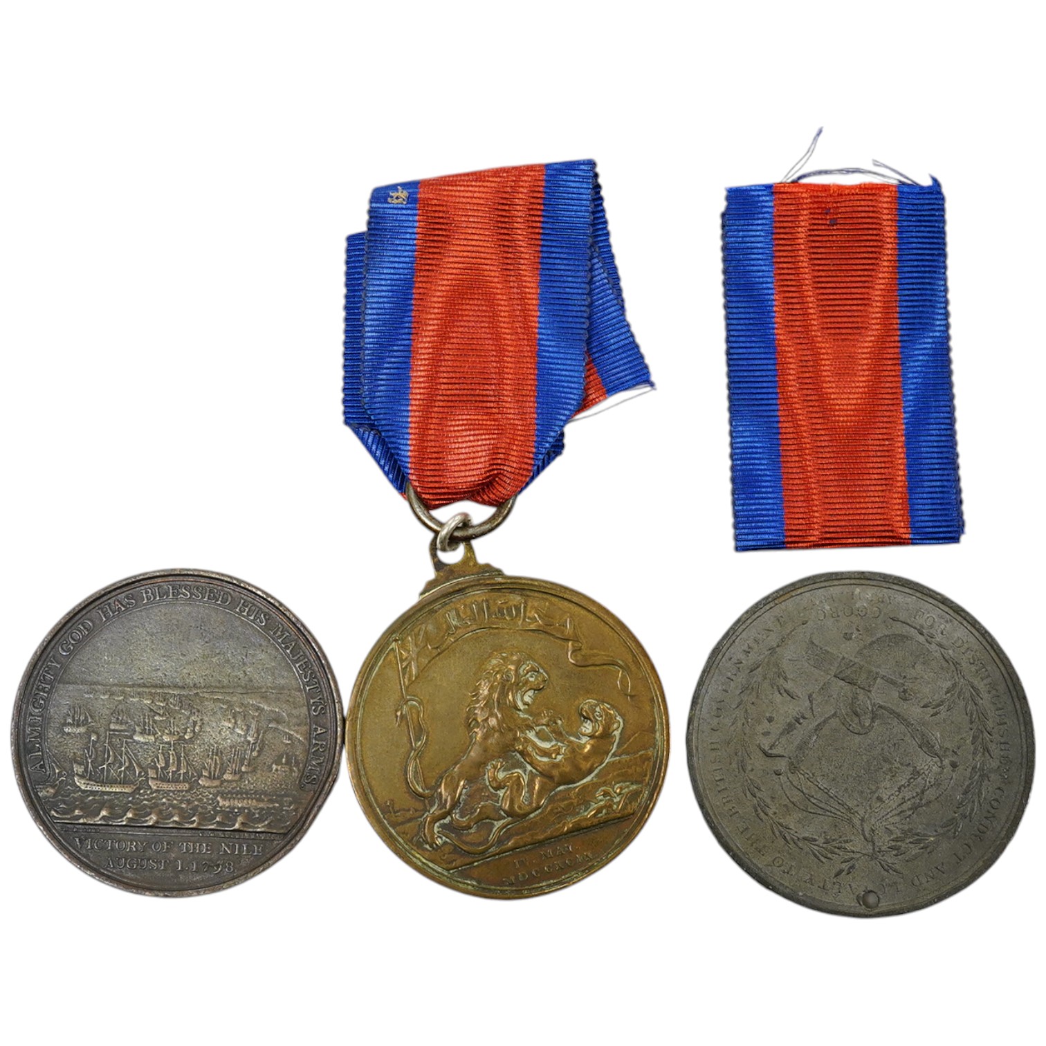 Replica Medals; Davison's Nile medal; Seringapatam medal in bronze and Coorg medal